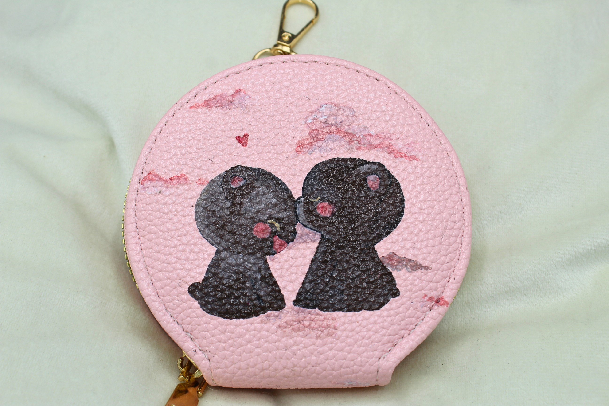 rundes Portmonee (bemalt)