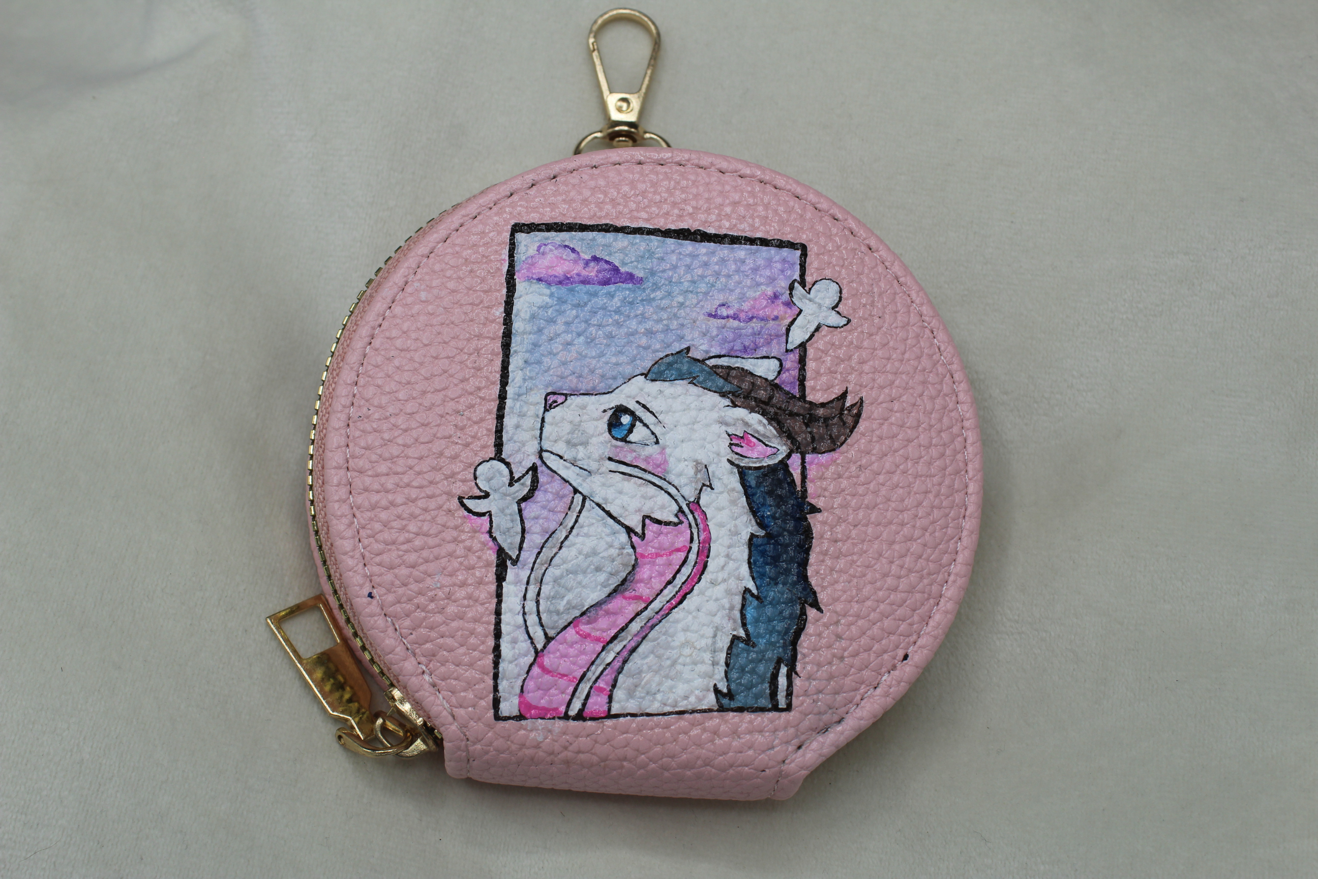 rundes Portmonee (bemalt)