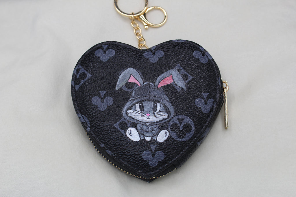 herzförmiges Portmonee (bemalt)