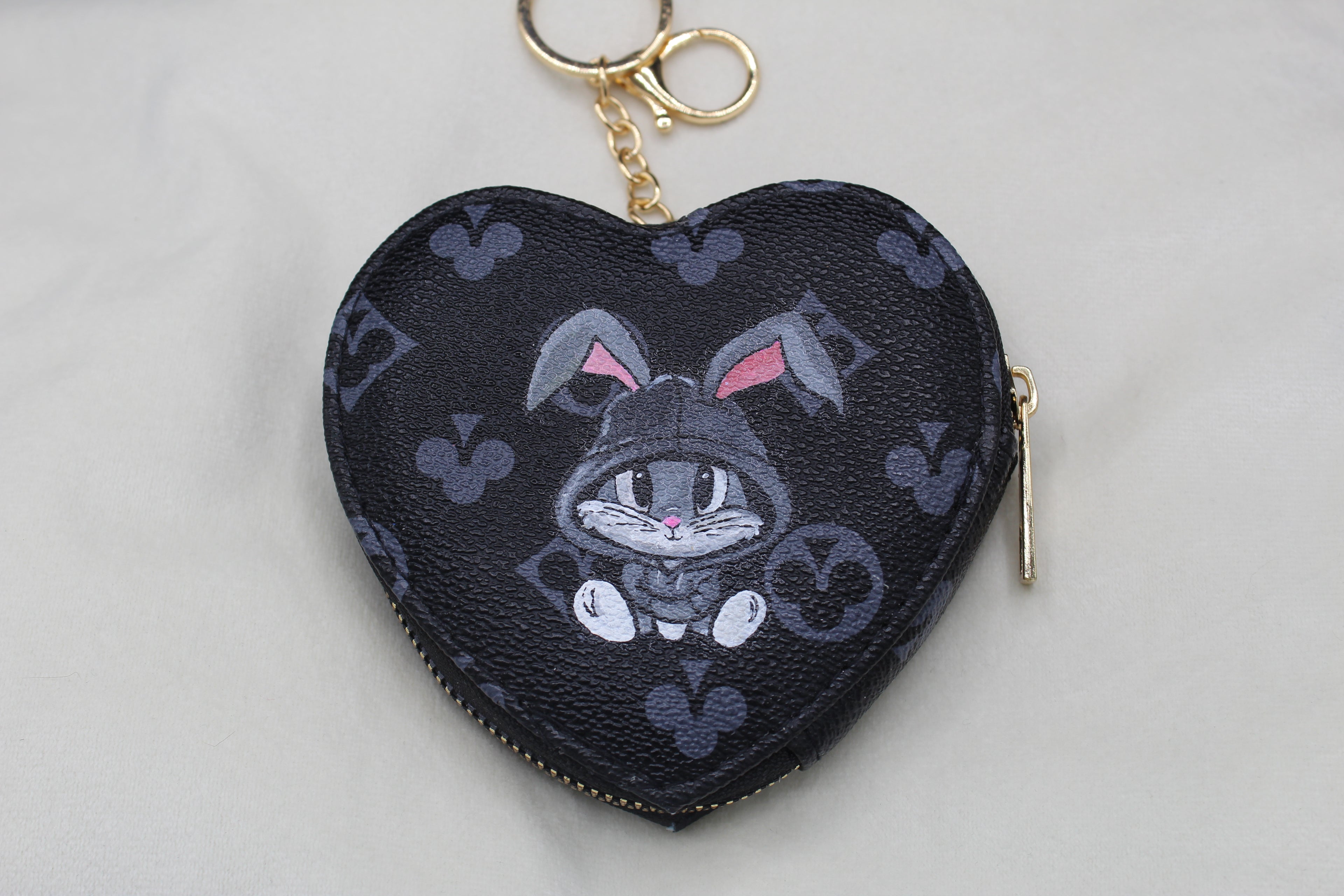herzförmiges Portmonee (bemalt)
