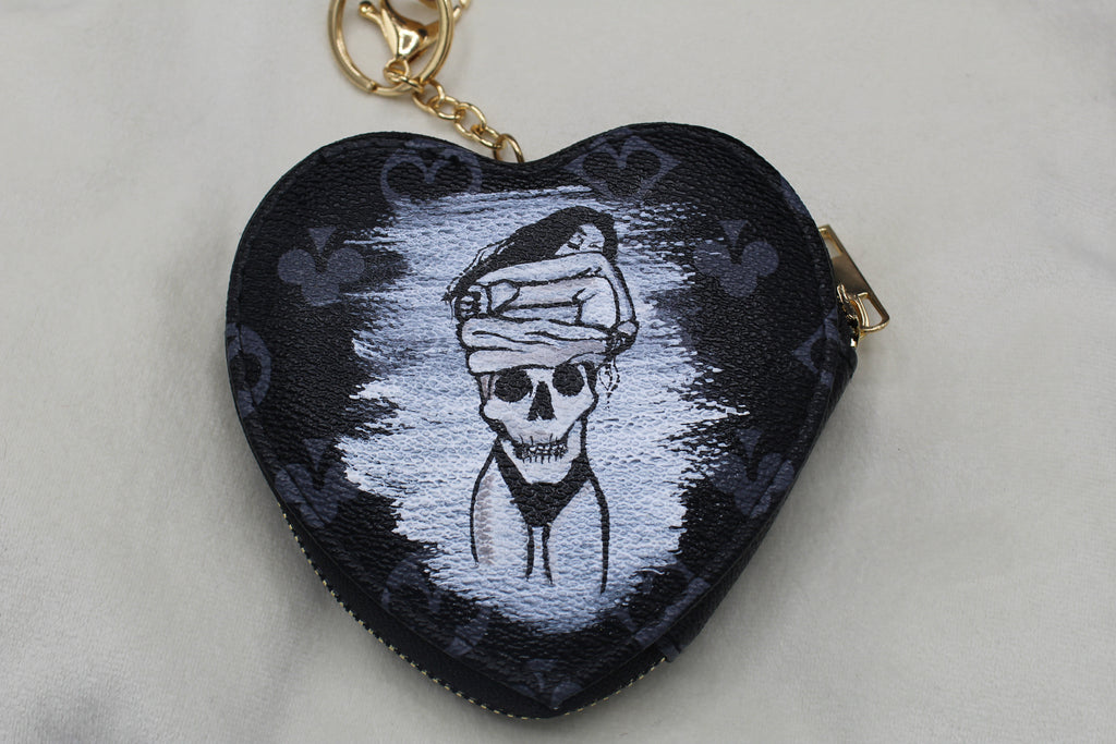 herzförmiges Portmonee (bemalt)