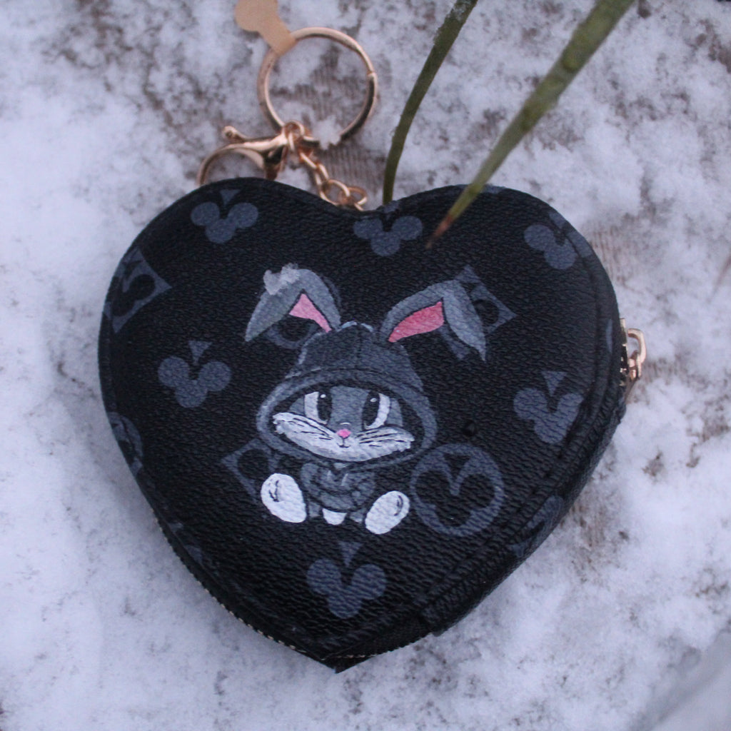 herzförmiges Portmonee (bemalt)